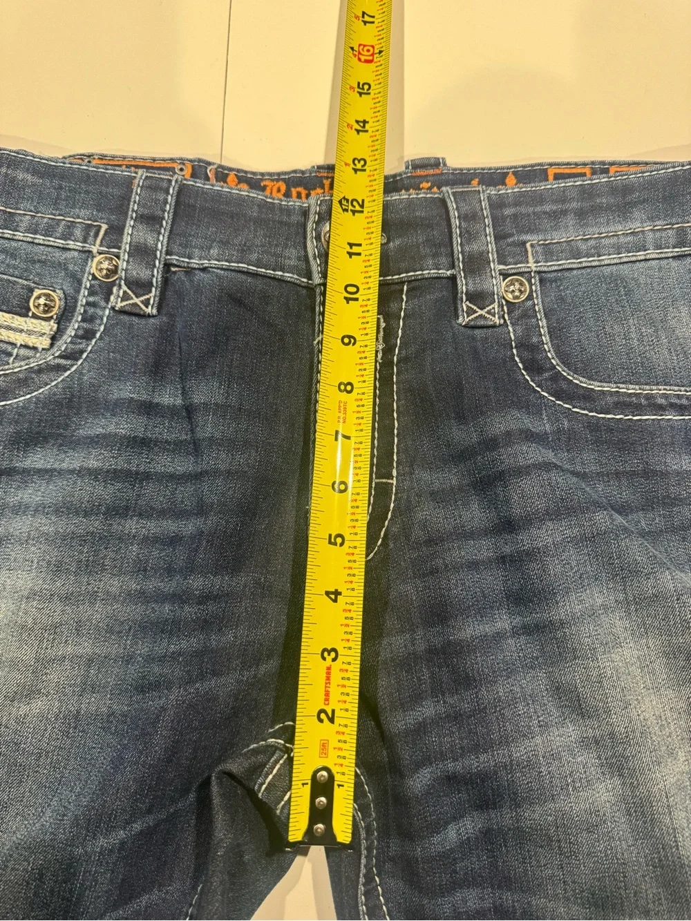 Rock Revival Men's Dark Blue Washed Relaxed Denim Pants